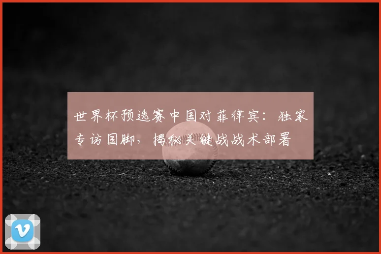 世界杯预选赛中国对菲律宾：独家专访国脚，揭秘关键战战术部署